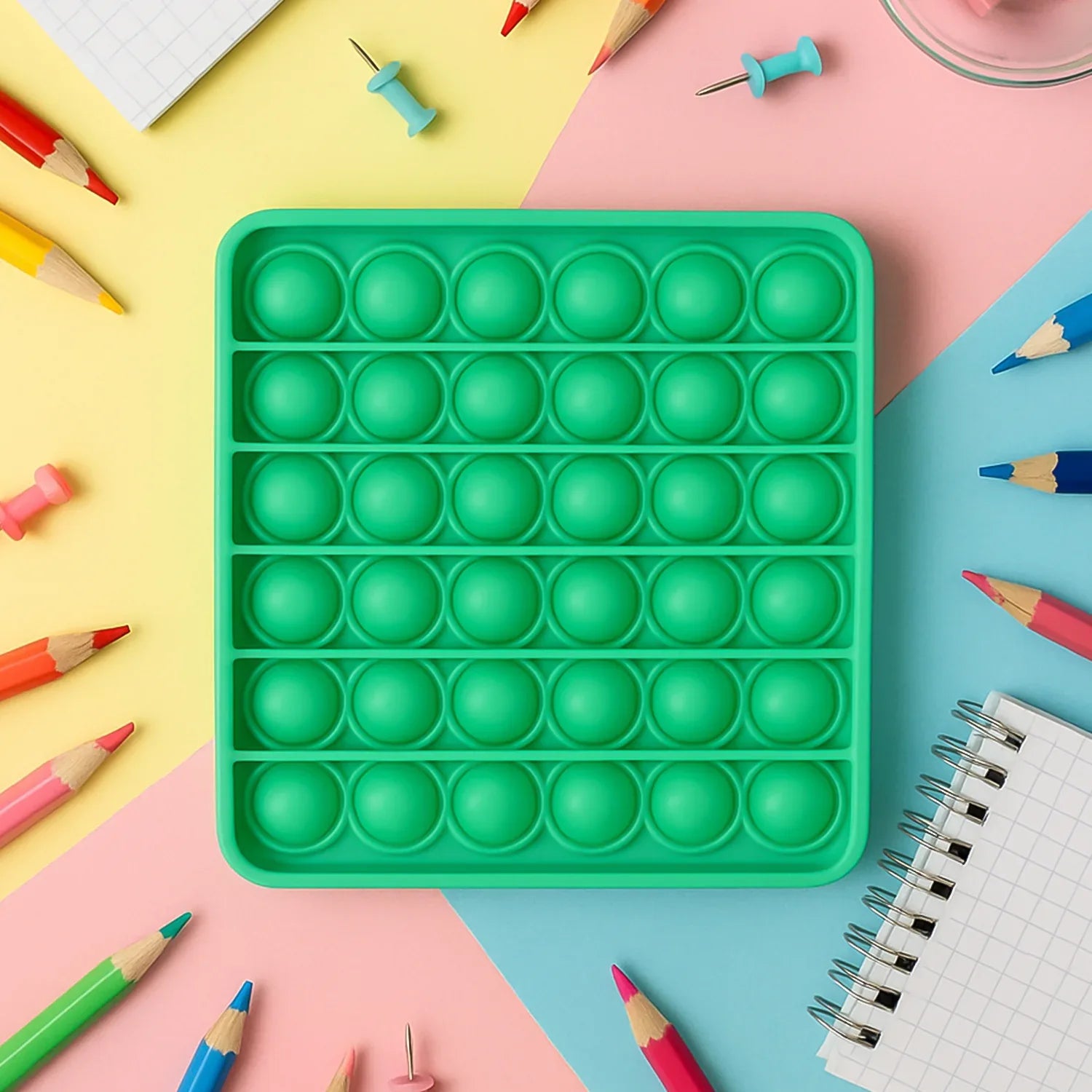 Premium Square Shape Silicone Pop It Fidget Toy (1 Pc) - Zidbik