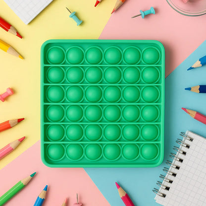 Premium Square Shape Silicone Pop It Fidget Toy (1 Pc) - Zidbik