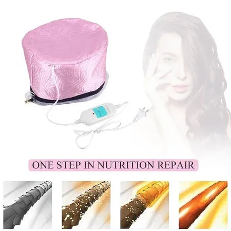 352 Thermal Head Spa Cap Treatment With Beauty Steamer Nourishing Heating Cap - Zidbik