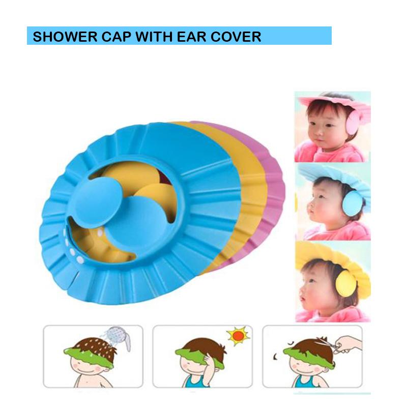 378 Adjustable Safe Soft Baby Shower Cap - Zidbik