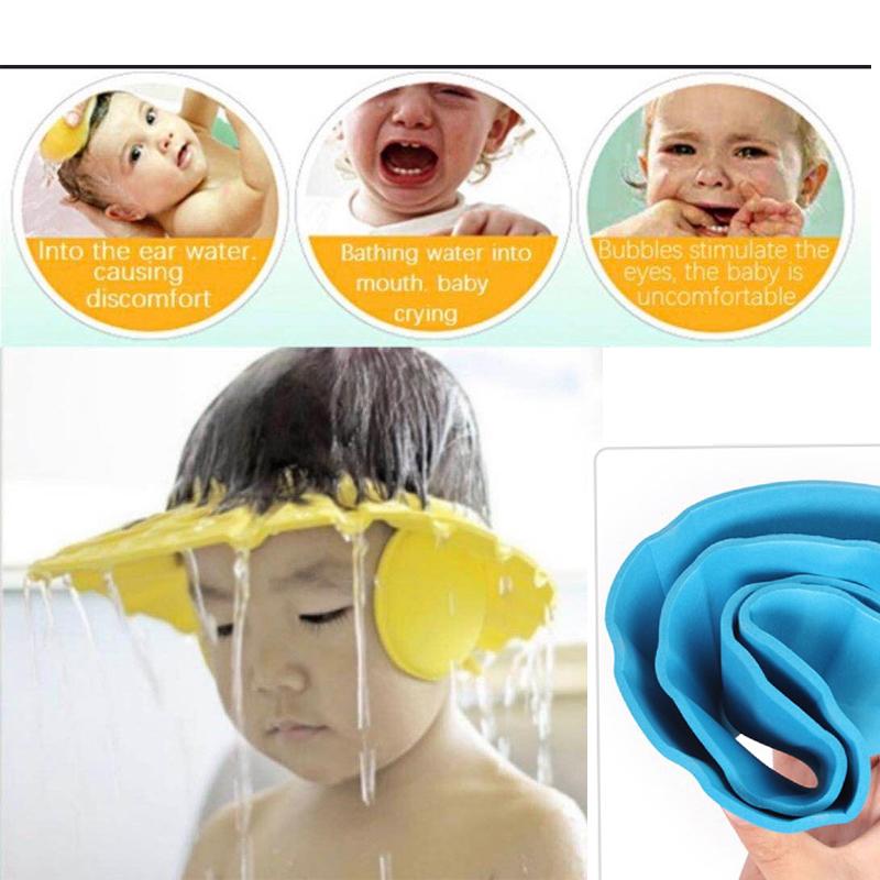 378 Adjustable Safe Soft Baby Shower Cap - Zidbik