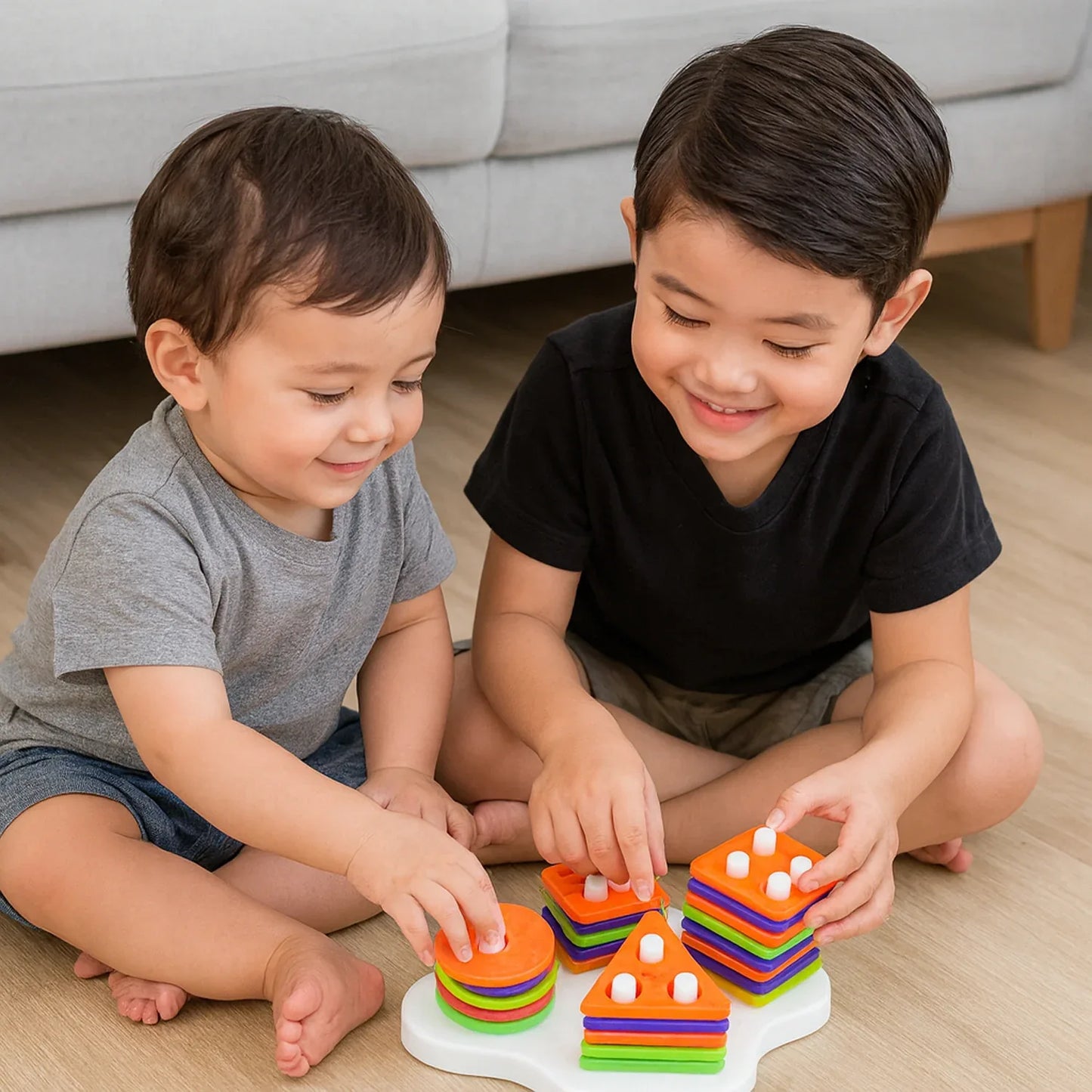 Geometric Stacking Sorter Puzzle Toy - Zidbik