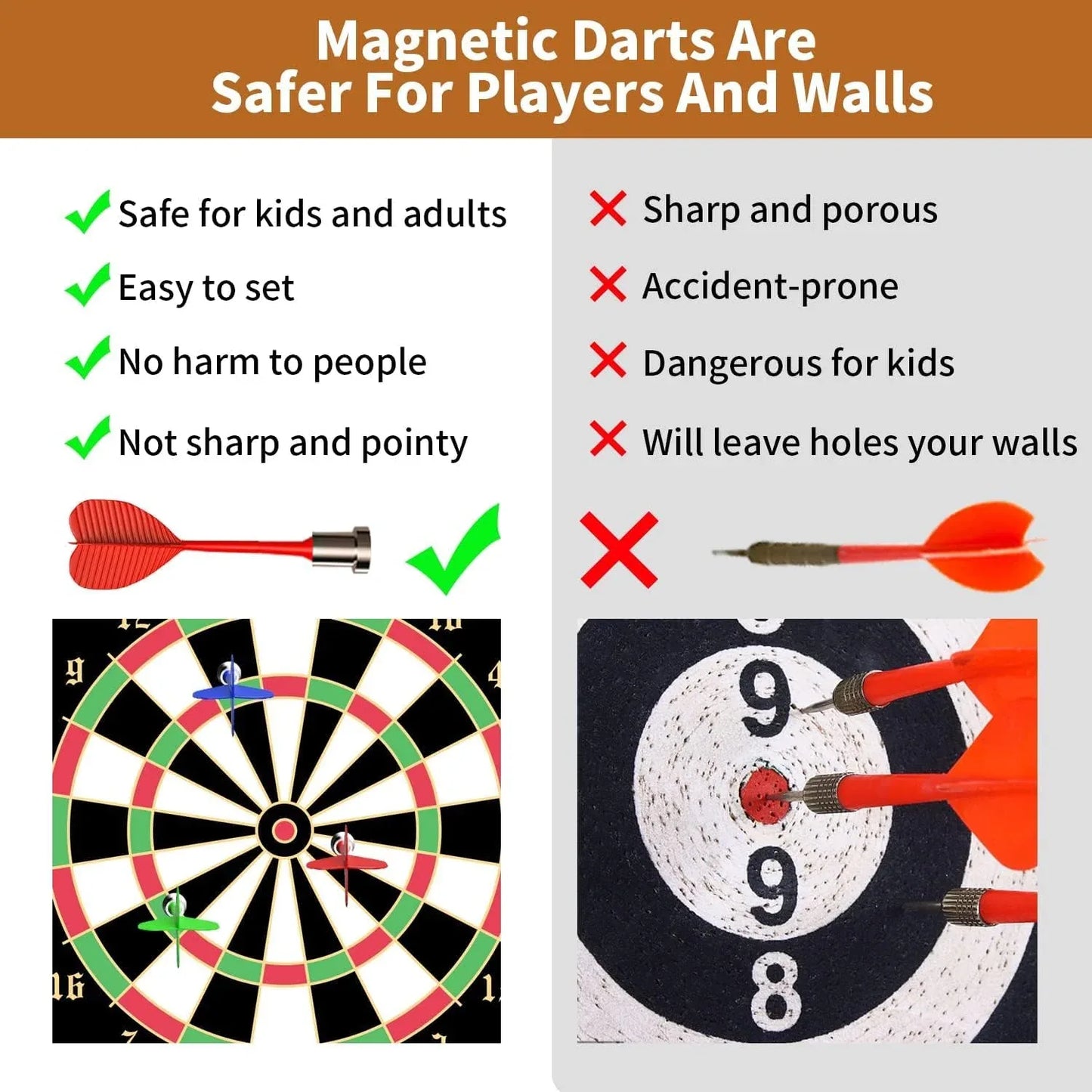 Magnetic Dart Board Game Set - Zidbik