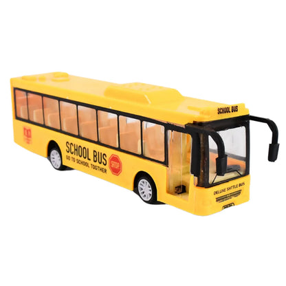 Inertia Bus Toys High Simulation Yellow Fine Details Mini Bus Model Car Toys Prizes For Gift Collections - Zidbik