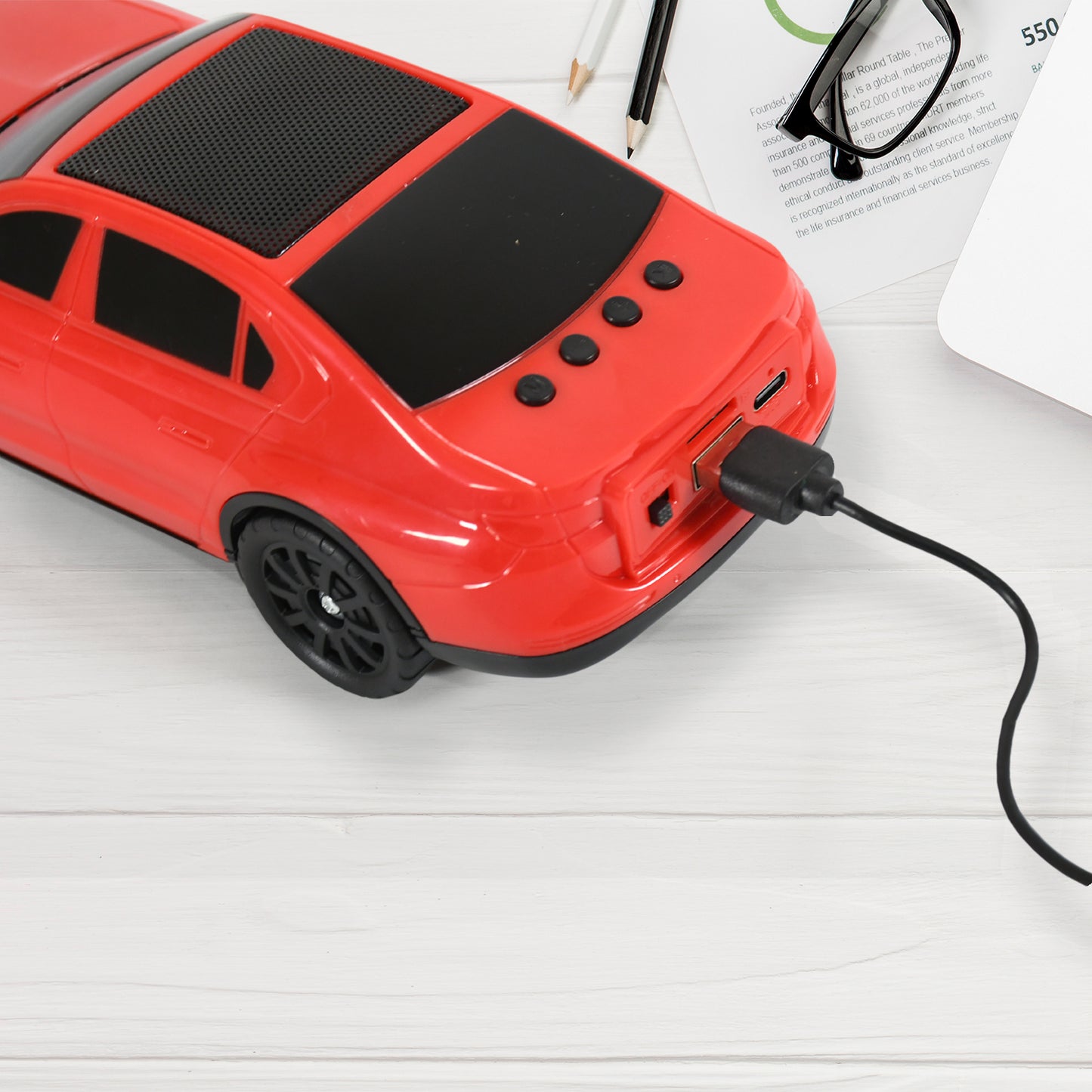 12675 Wireless Bluetooth Speaker Portable Car Shape Music Speaker Support Bluetooth Tf Card Usb Fm Radio Function Unique Shape Car Speaker - Zidbik