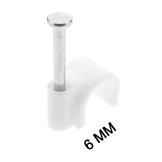 9020 100 Pc 6 Mm Cable Clip Used In All Kinds Of Wires To Make Them Stuck And Holded In Walls Etc. - Zidbik
