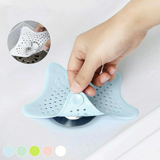 0830  Star Shape Suction Cup Kitchen Bathroom Sink Drain Strainer Hair Stopper Filter Star Shaped Sink Filter Bathroom Hair Catcher Drain Strainers Cover Trap Basin(Mix Color 1 Pc) - Zidbik