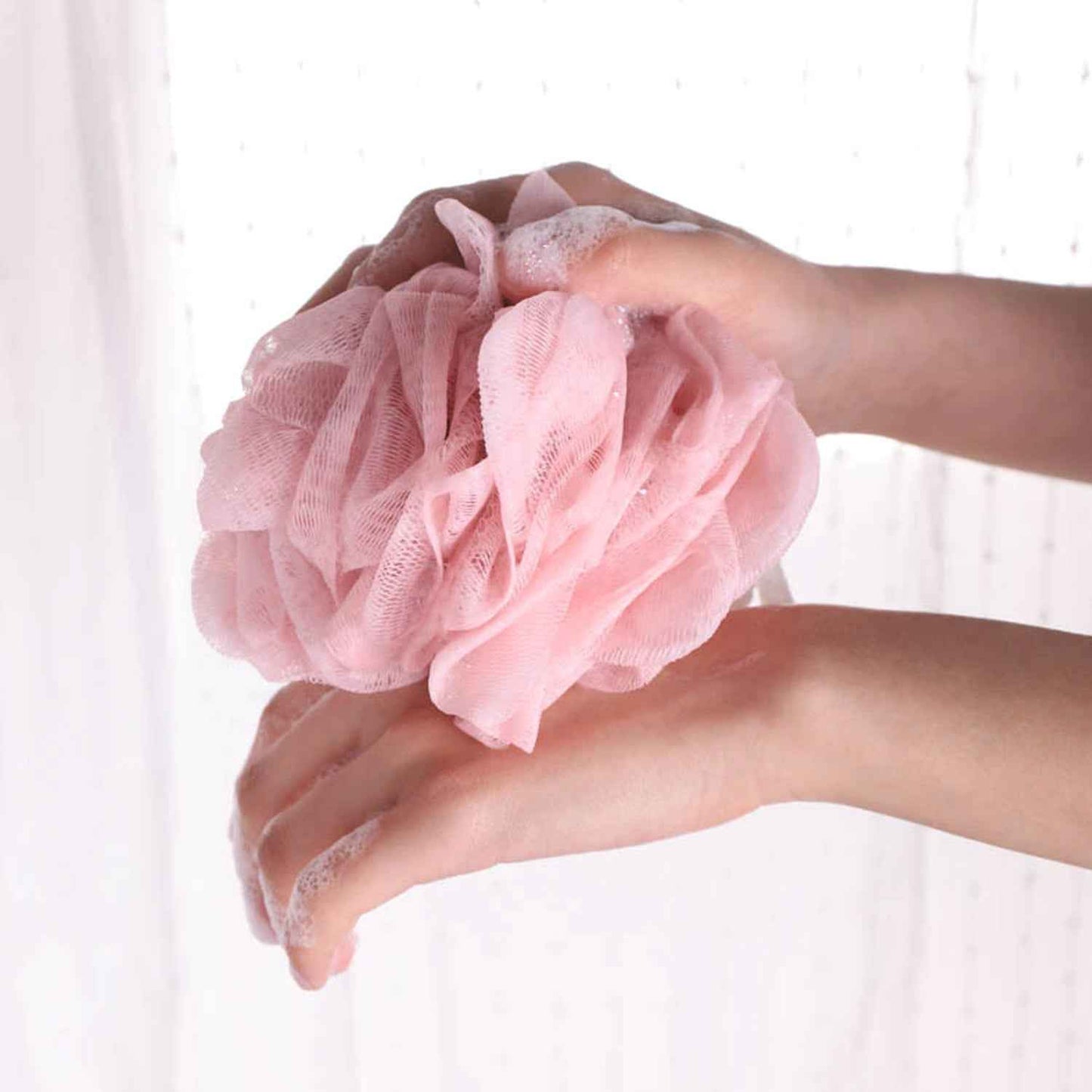 1462b Bath Sponge Round Loofah And Back Scrubber For Men And Women - Zidbik