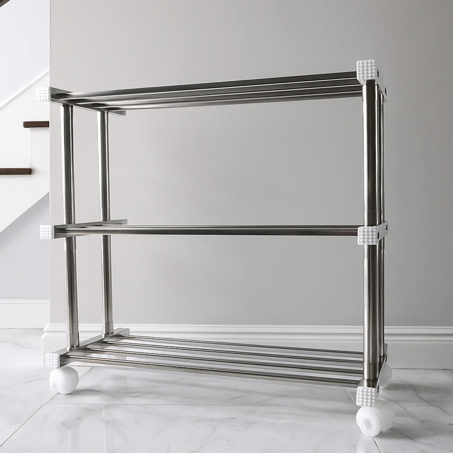 Supermom Stainless Steel Multipurpose Shoe Storage Rack - (1 Pc) - Zidbik