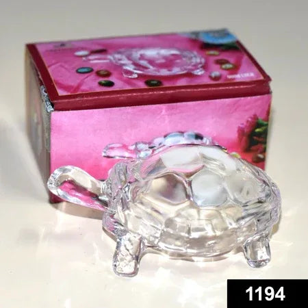 1194 Crystal Glass Turtle-tortoise For Feng Shui And Vastu - Zidbik
