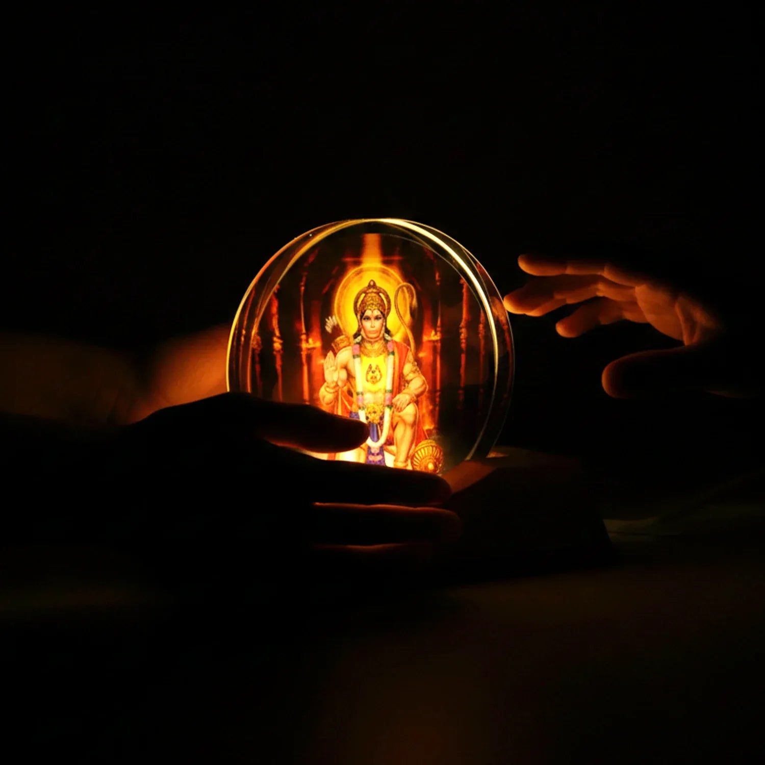 3d Creative Hanuman Ji Acrylic Led Night Lamp (1 Pc) - Zidbik