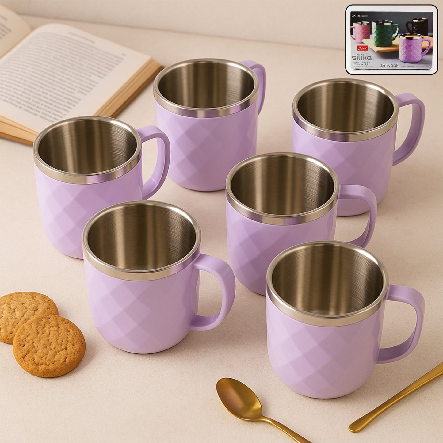 Apex Silika Approx 200 Ml Tea Cup (6 Pc) - Zidbik