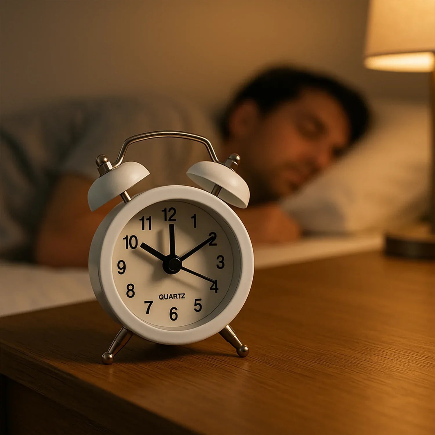 Small Twin-bell Analog Alarm Clock - (1 Pc) - Zidbik