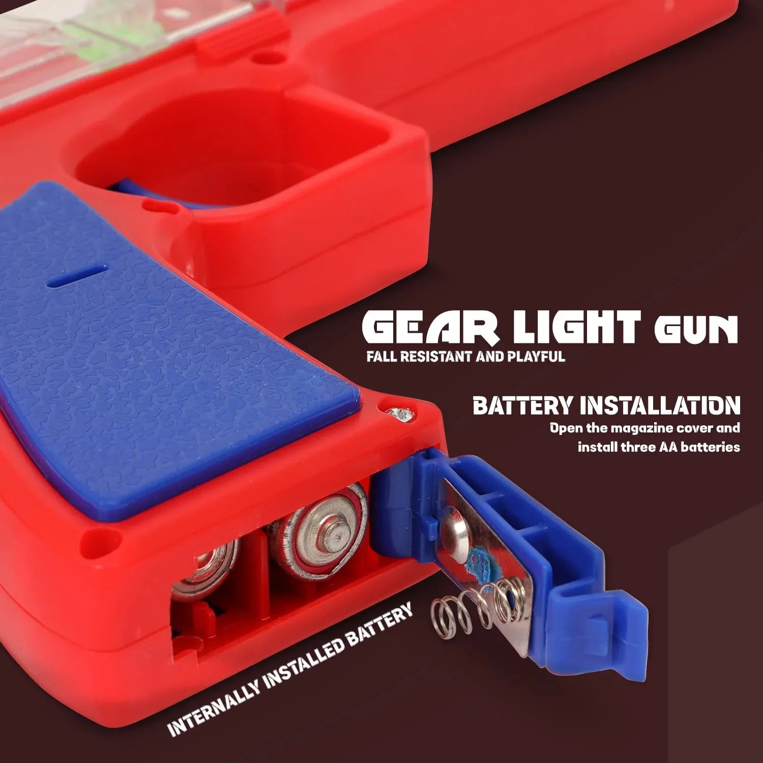 1941 Plastic Gear Simulation Toy Gun For Kids Pretend Play Gun Toys With 3d Flashing Lights And Exciting Music Electric Laser Toy Guns With Rotating Gear Mechanism Toy For Birthday Gift For Kids 3+ Years (Pack Of 1) - Zidbik