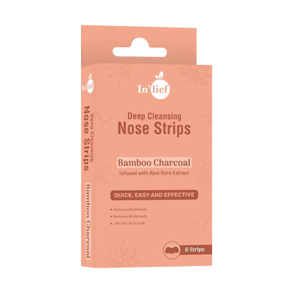 Inlief Bamboo Charcoal Deep Cleansing Nose (8 Strips) - Zidbik