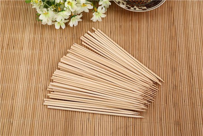 1100 Camping Wooden Color Bamboo Bbq Skewers Barbecue Shish Kabob Sticks Fruit Kebab Meat Party Fountain Bamboo Bbq Sticks Skewers Wooden (20cm) - Zidbik