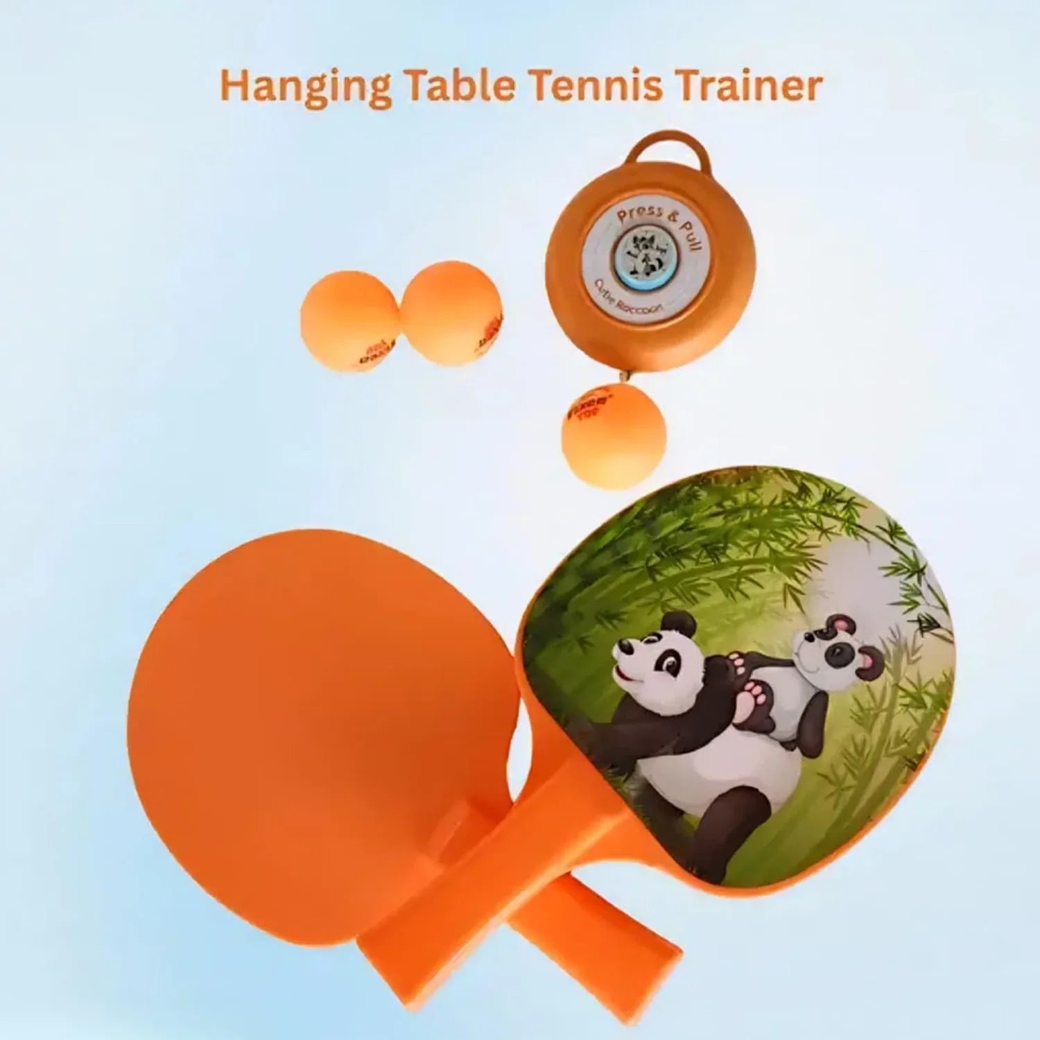 Hanging Table Tennis Trainer Set For Kids (1 Set) - Zidbik