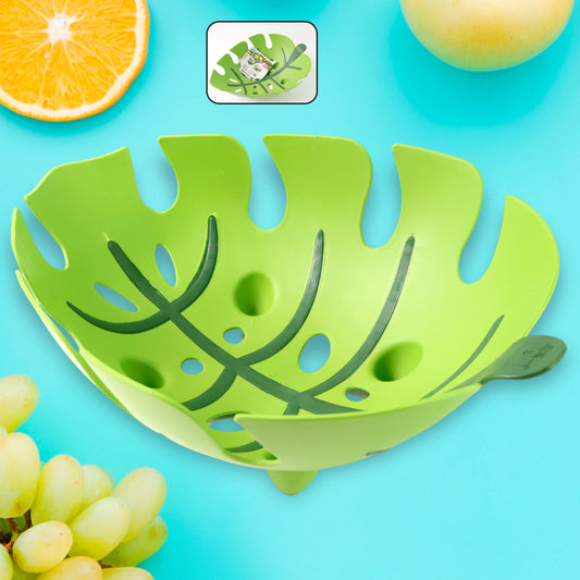 Leaf-shaped Plastic Fruit Basket (1 Pc) - Zidbik