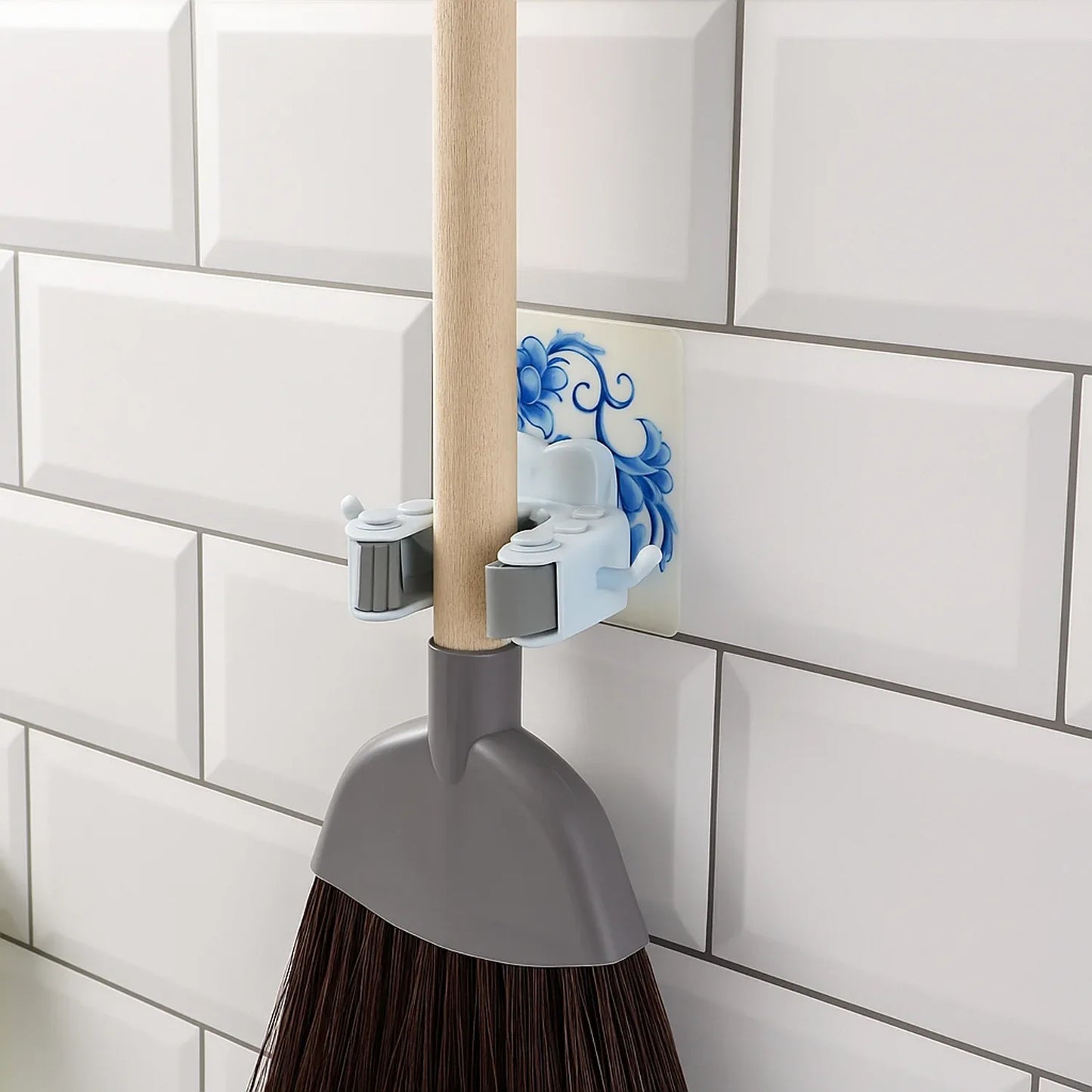 Wall Mounted Mop And Broom Holder Clip (1 Pc) - Zidbik