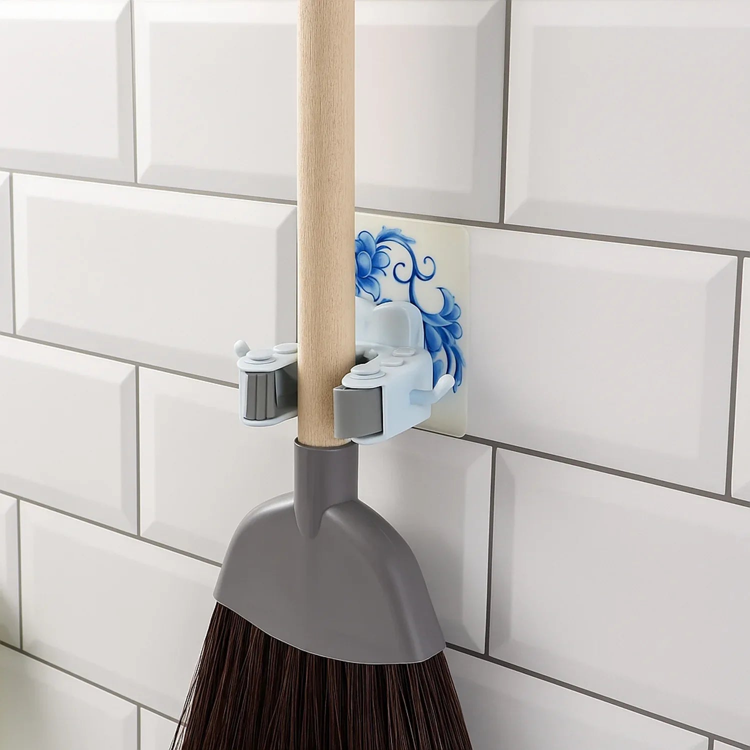 Wall Mounted Mop And Broom Holder Clip (1 Pc) - Zidbik