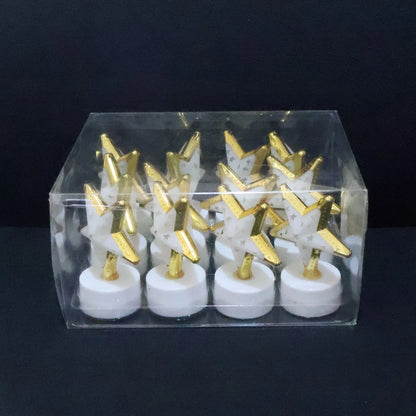 Decorative Star Shaped Flameless Led Candles (12 Pc) - Zidbik