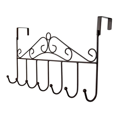 Over The Door Hanger Rack 7 Hooks Decorative Ognazier Hook Rack Stylish Door Hanger Door Hook Hangers With 7 Hooksmetal Hanging Rack For Home Office Use - Zidbik