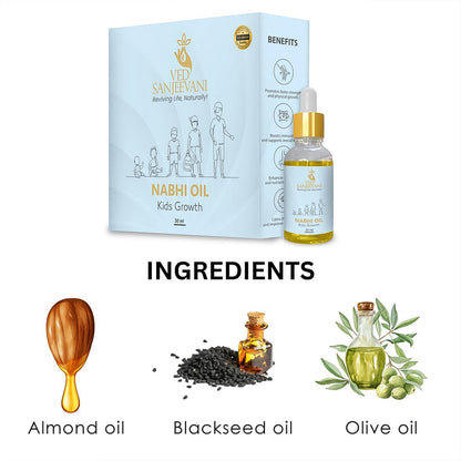 Ved Sanjeevani Nabhi Oil For Kids Growth (30ml  1 Pc) - Zidbik