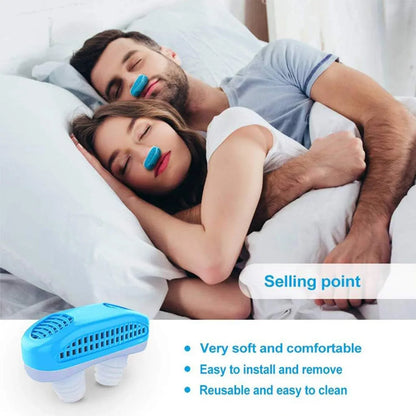 2 In 1 Anti Snoring And Air Purifier Nose Clip Anti Snoring Device (1 Pc With Plastic Case) - Zidbik