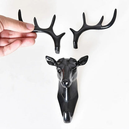 1743 Deer Head Self Adhesive Wall Door Hook Hanger - Zidbik