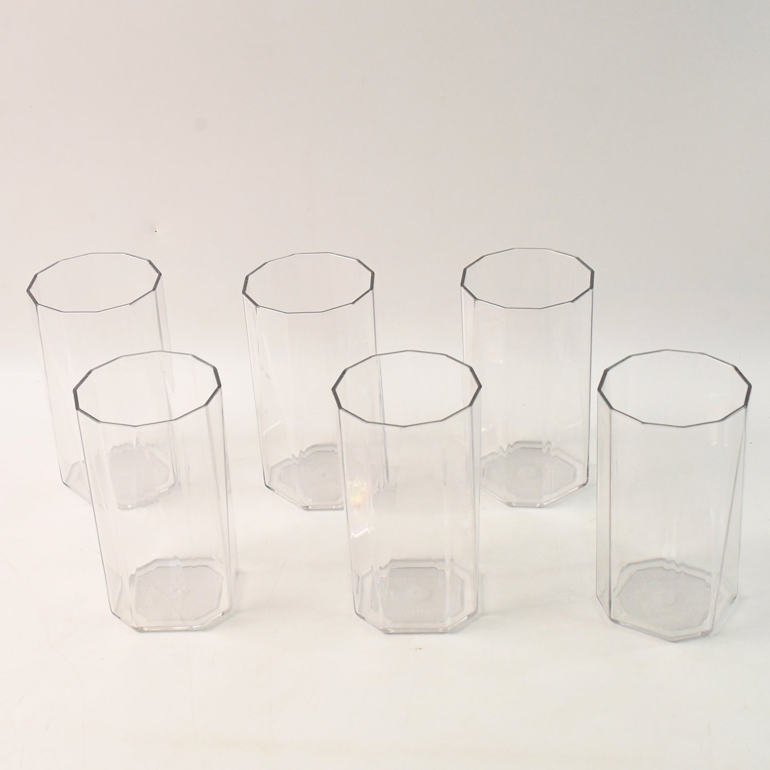 Apex Merino N Glass Unbreakable Plastic Drinking Glass Set (6pc300ml) Approx - Zidbik