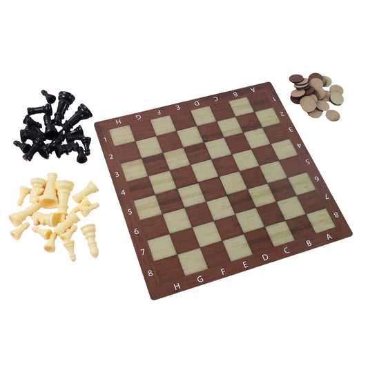 Chess Checkers 2-in-1 Travel Game - (1 Set) - Zidbik