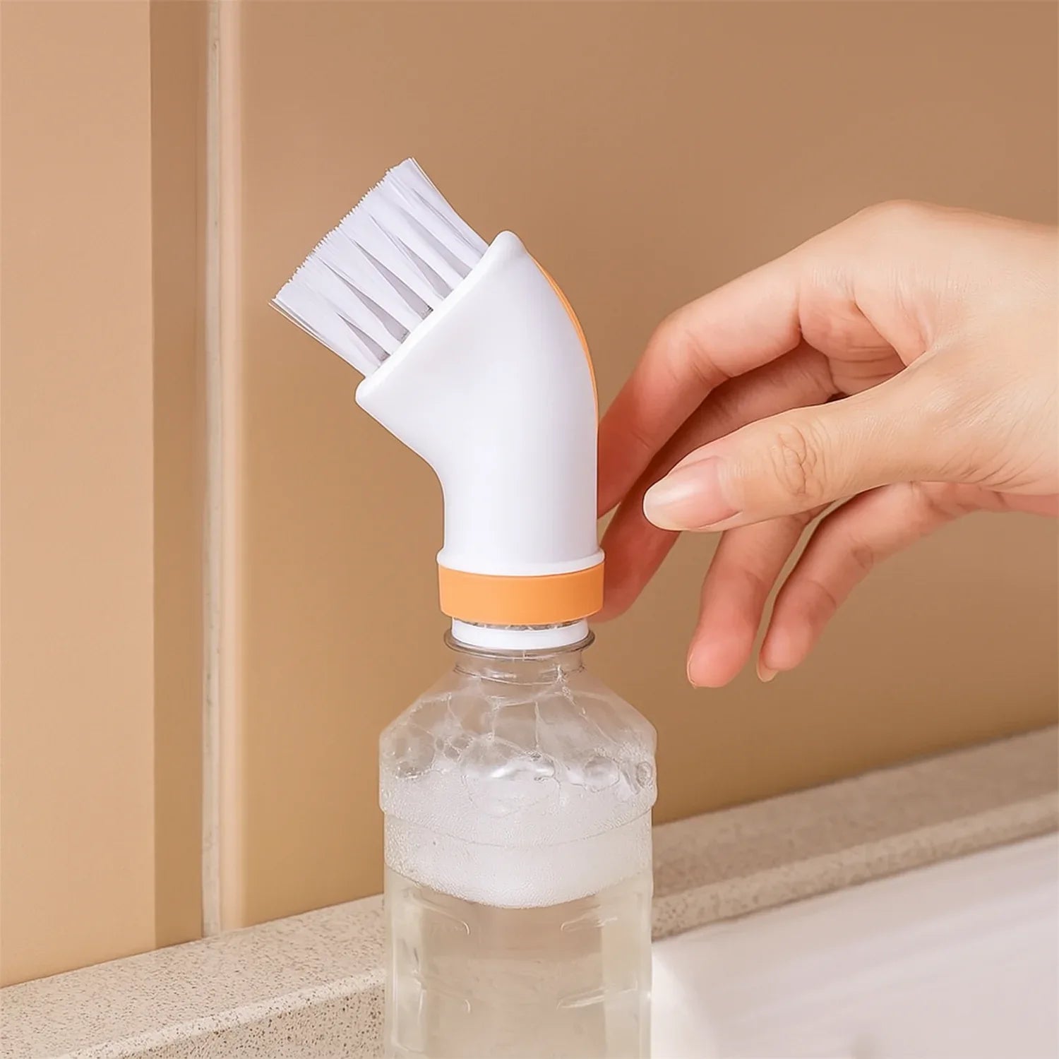 Multipurpose Bottle-attachable Cleaning Brush For Kitchen And Bathroom (1 Pc) - Zidbik