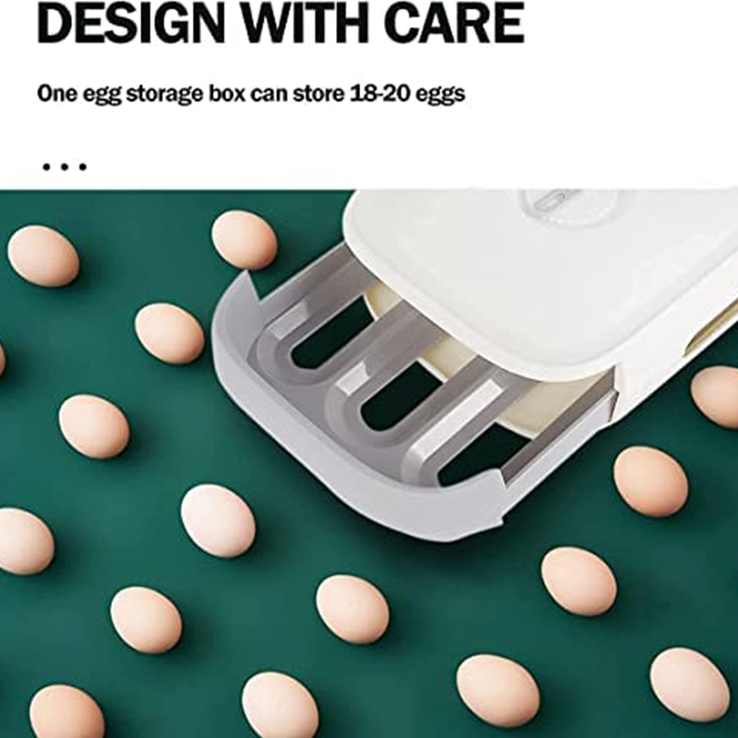 5723 Egg Storage Box Plastic Egg Drawer Fridge Egg Organizer Egg Keeper Refrigerator Egg Drawer Plastic Egg Carton Covered Egg Holder Pantry Egg Bin Household Egg Tray (1 Pc) - Zidbik