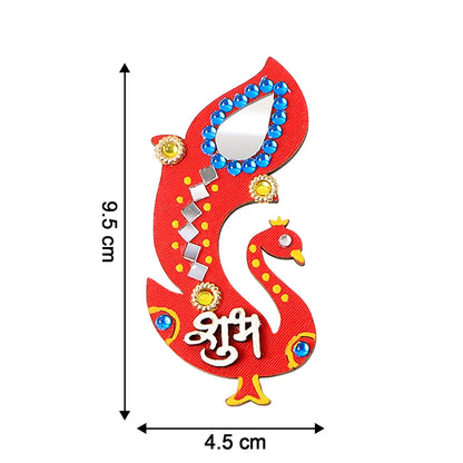 Decorative Wooden Shubh Labh Wall Hanging (2 Pc) - Zidbik
