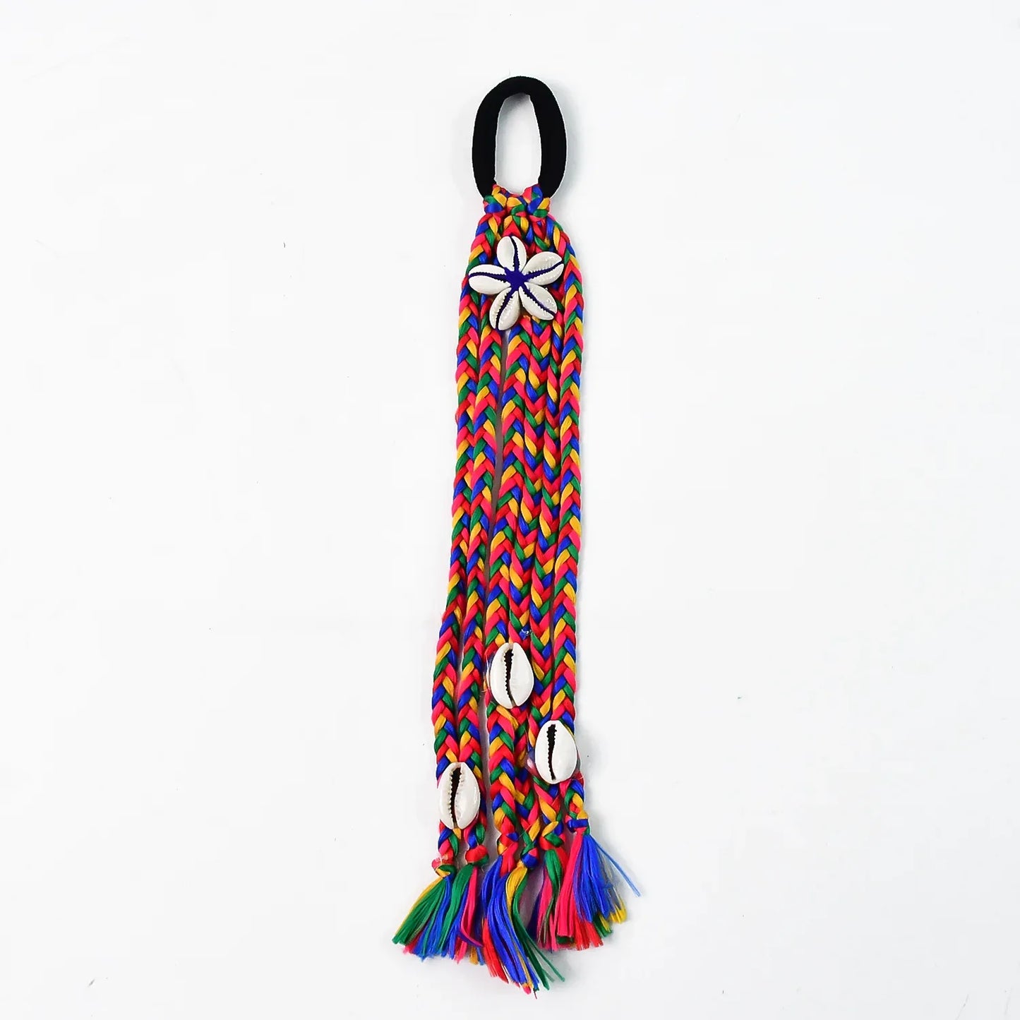 Traditional Multicolor Braided Hair Accessory Stylish Kodi String Bow (1 Pc) - Zidbik
