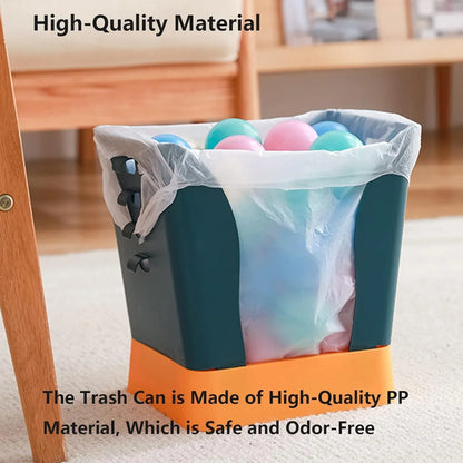 9451 Waste Bin Trash Can Waste Container Expandable Trash Can Plastic Trash Can Plastic Garbage Can Expandable Trash Bag Holder Large Capacity For Kitchen Bathroom Living Room Bedroom Outdoor (1 Pc) - Zidbik