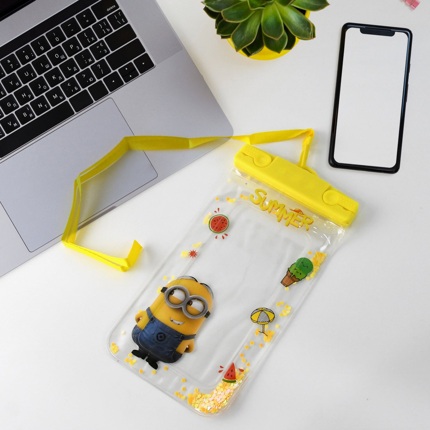 6388a Mix Color Dust Proof Rain Pouch Waterproof Plastic Mobile Cover With Belt Waterproof Phone Pouch Large Phone Waterproof Case Underwater Dry Bag For All Android And Iphone Models - Zidbik