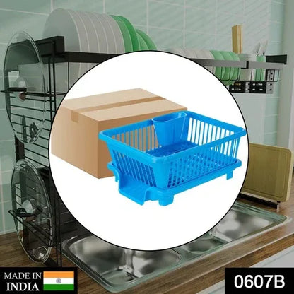 0658 Plastic Sink Dish Drainer Drying Rack (With Brown Box) - Zidbik
