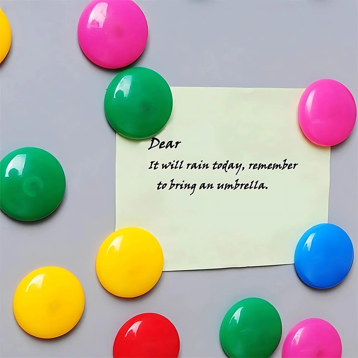 Pink Board Magnets Circular Plastic Buttons (1 Pc) - Zidbik