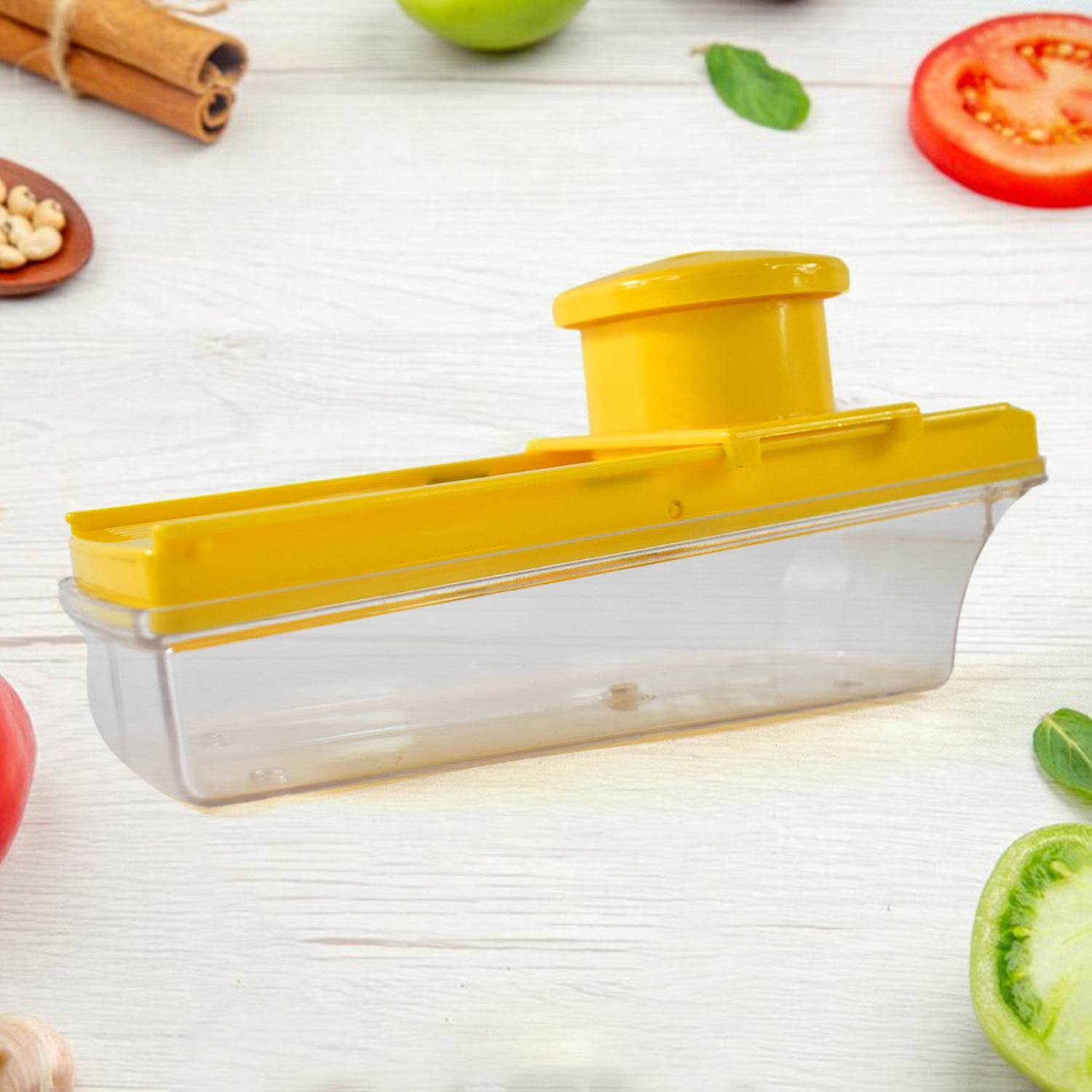 Big Multipurpose Vegetable And Fruit Slicer (Yellow  1 Pc) - Zidbik