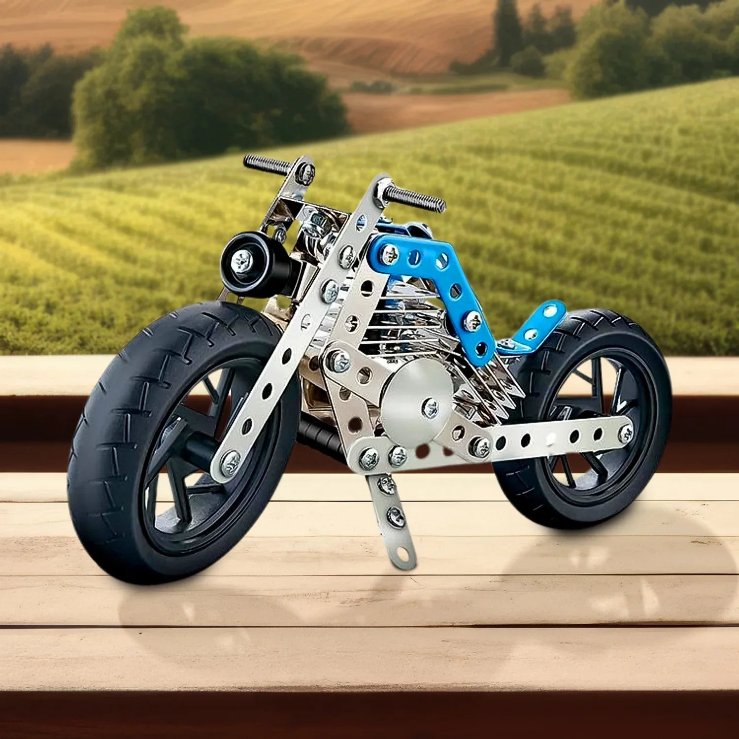 Metal Bike Creative Mechanical Construction Engineering Kit 140 Part Of Bike Tool 1 Set - Zidbik