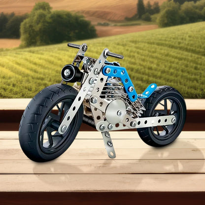Metal Bike Creative Mechanical Construction Engineering Kit 140 Part Of Bike Tool 1 Set - Zidbik
