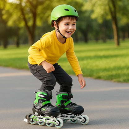 Professional Adjustable Inline Skates For Kids And Adults (Large 1 Pair) - Zidbik