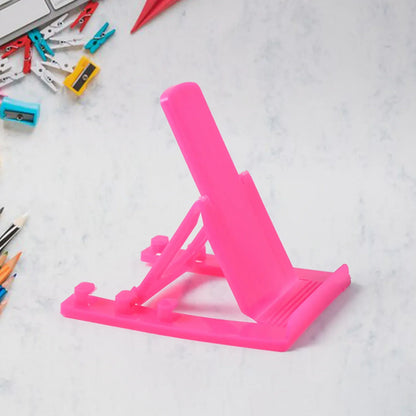 Adjustable Foldable Plastic Mobile Phone Stand Holder (1 Pc) - Zidbik