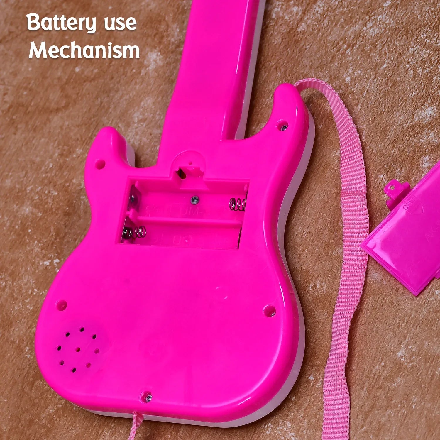4464 Battery Operated Musical Instruments Mini Guitar Toys And Light For 3+years Old Kids. - Zidbik
