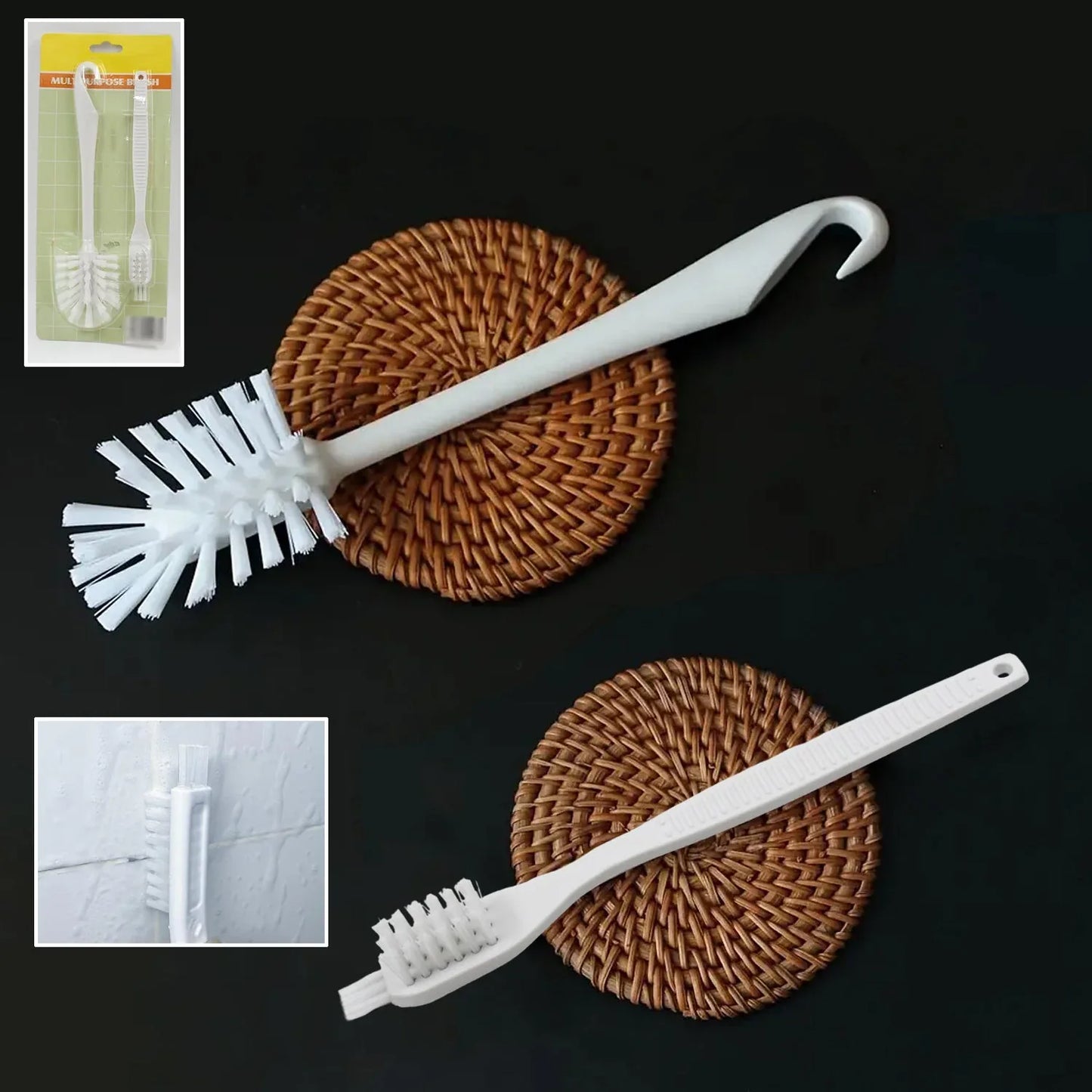 Multifunctional Cleaning Brush (2 Pcs Set) - Zidbik