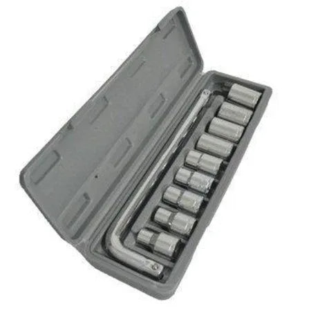 407 -10 Pc 6 Pt. 38 In. Drive Standard Socket Wrench Set - Zidbik