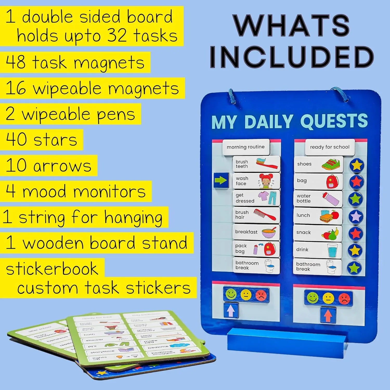 Magnetic Board Sticker Book Activity Cards (1 Set) - Zidbik