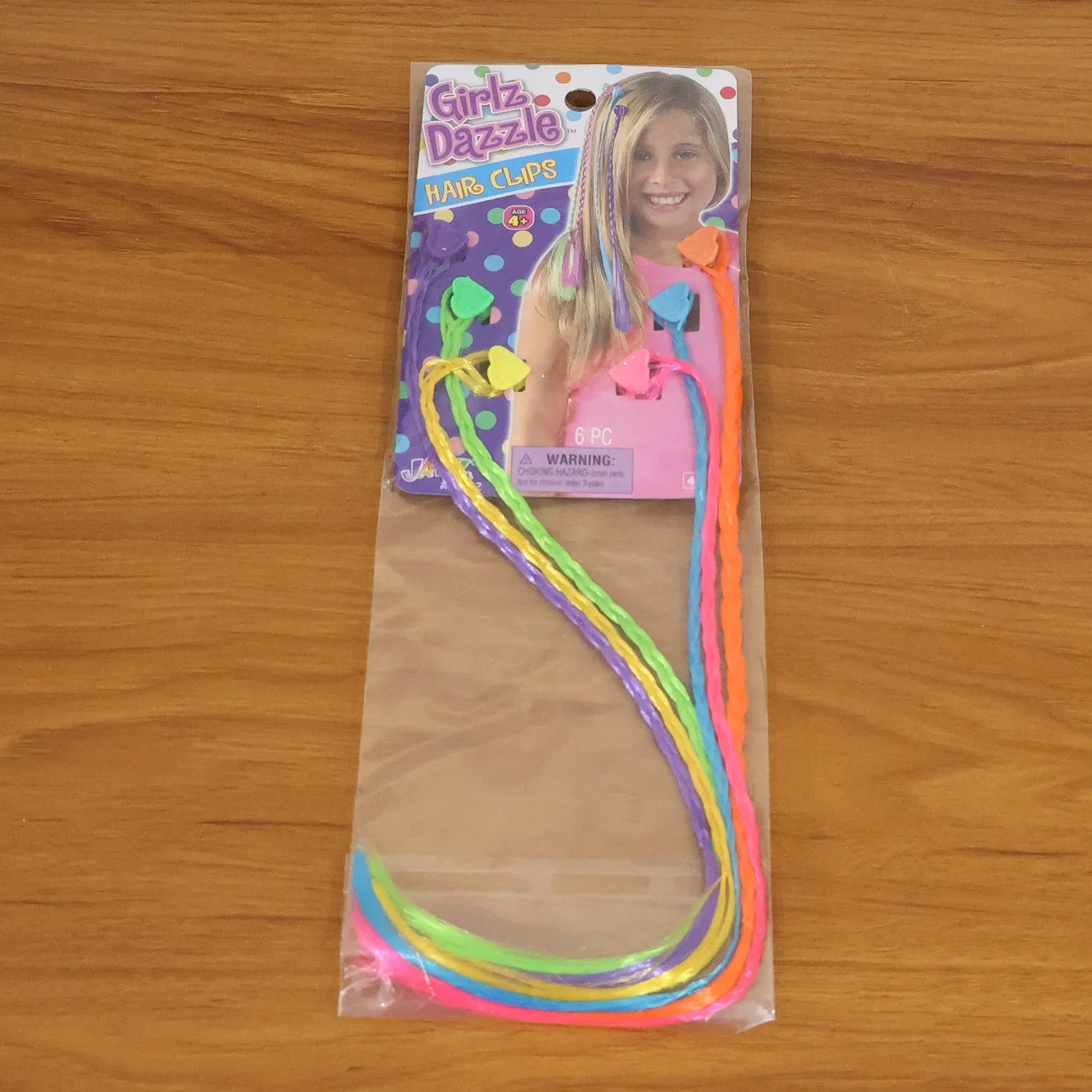 Colourful Braided Hair Extension Streaks For Girls Kids (6 Pc) - Zidbik