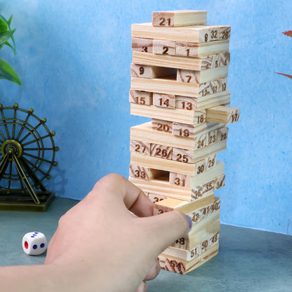 Wooden Tumbling Tower Game - (Set) - Zidbik